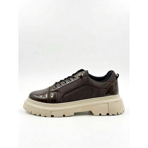 BA0245 Kahverengi Rugan Paraşüt Detaylı Akıllı Lastik Bağcık Yüksek Bej Taban Günlük Erkek Ayakkabı