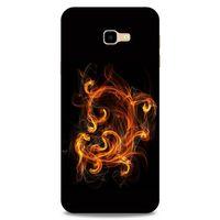 Lopard Samsung Galaxy J4 Plus Uyumlu Kılıf FireX (25) Antişok Kapak Ateş Kırmızı