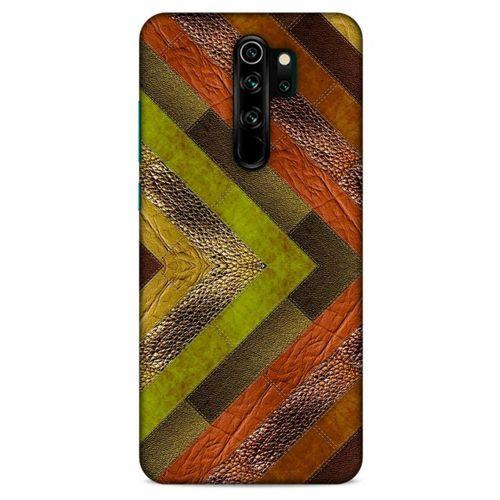 Xiaomi Redmi Note 8 Pro Kılıf Patchwork (10) Full Koruma Kılıfı Yeşil Turuncu
