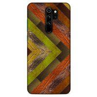 Xiaomi Redmi Note 8 Pro Kılıf Patchwork (10) Full Koruma Kılıfı Yeşil Turuncu