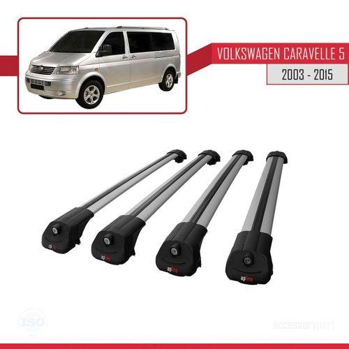 Volkswagen Caravelle (T5) 2003-2015 Arası ile uyumlu ACE-1 Ara Atkı Tavan Barı GRİ 4 ADET BAR