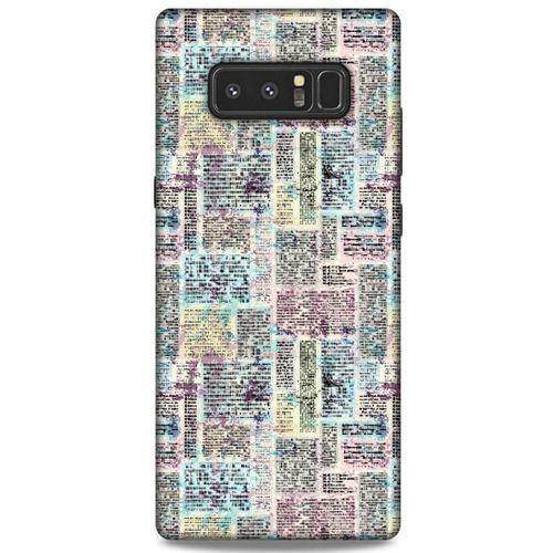 Samsung Galaxy Note 8 Kılıf Pastel Renkler (7) Telefon Kılıfı Pembe Mavi