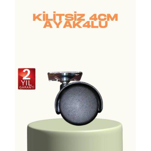 Kilitsiz Mini Tekerlek Ayak 4 Cm 4’lü Set Kolay Montaj