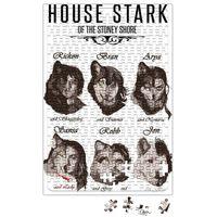 Game of Thrones Stark Children and Wolves Puzzle