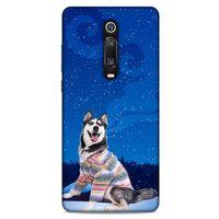 Xiaomi Mi 9T Kılıf Köpek Kıyafetleri (45) Liquid Air Kılıf Husky Renkli Süveter
