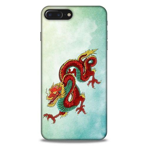Apple Iphone 7 Plus Kılıf Dragons (25) Antişok Kapak Tatoo Sarı Kırmızı Ejderha