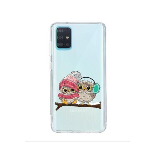 Bereli Baykuşlar Tasarımlı Samsung A51 Şeffaf Telefon Kılıfı
