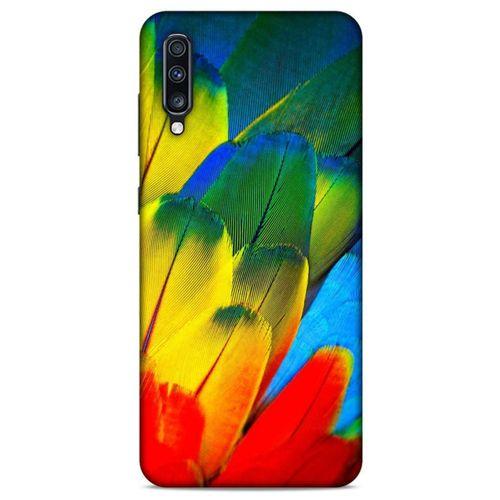 Samsung Galaxy A70s Kılıf Desenli Özel Seri Tüyler (3) Kapak