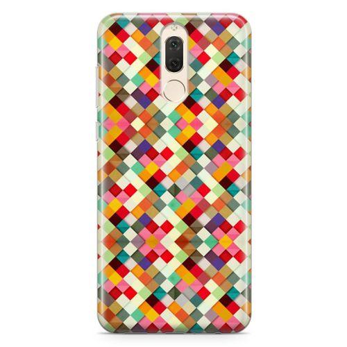 Huawei Nova 2i Kılıf Karo Taşlar Arka Kapak Koruma Desenli Full Koruyucu