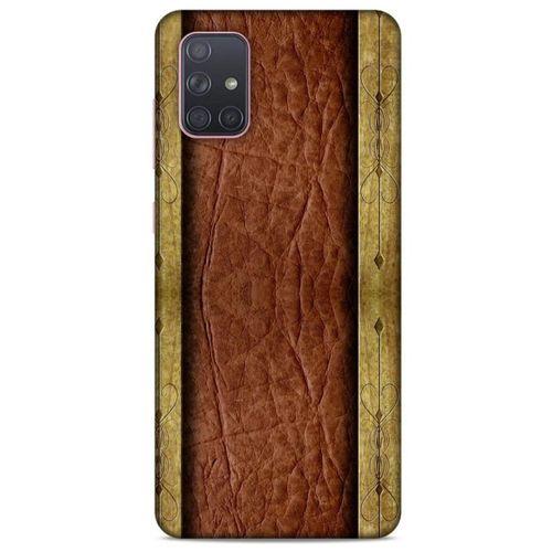 Samsung Galaxy A71 Kılıf Patchwork (24) Darbe Emici Kılıf Kahve Sarı