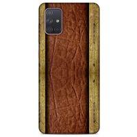 Samsung Galaxy A71 Kılıf Patchwork (24) Darbe Emici Kılıf Kahve Sarı