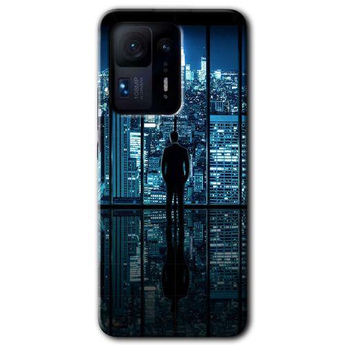 Xiaomi Mi Mix 4 Kılıf HD Desen Baskılı Arka Kapak+Temperli Cam - Şehir Manzarası