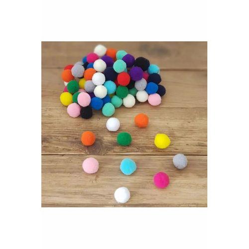 12mm Renkli Karışık Yumuşak Ponpon Peluş 200 Adet