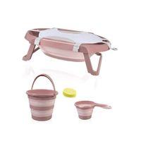 BabyJem BabyJem Katlanır Banyo 5'Li Küvet Seti 596 Somon