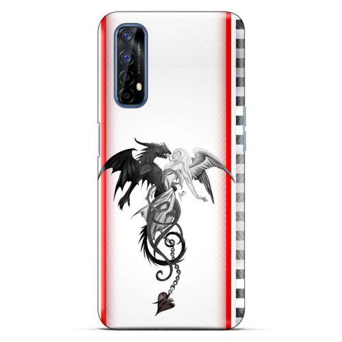 Lopard Oppo Realme 7 Uyumlu Kılıf Tattoo's (49) Ultra Silikon Kılıf Dragon Love