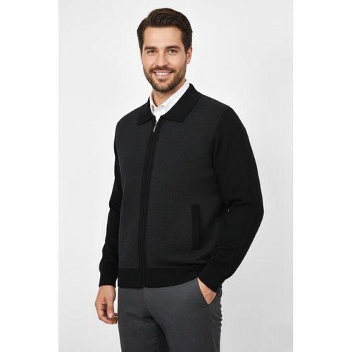 Erkek Polo Yaka Astarlı Triko Mont Fermuarlı BGL-ST04830