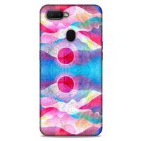 Oppo Ax7 Kılıf Pastel Renkler (20) Koruyucu Kılıf Fuşya Mavi