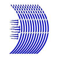 SEVGENT Reflektör Mavi Kesik 1 Set Jant Şeridi