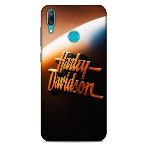 Huawei Y7 Prime 2019 Uyumlu Kılıf Motorsiklet (47) Crystal Flex Kılıf Harley