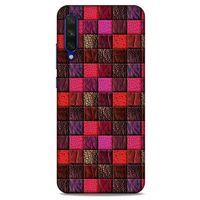 Xiaomi Mi A3 Kılıf Patchwork (22) Tam Koruma Kılıfı Fuşya Bordo
