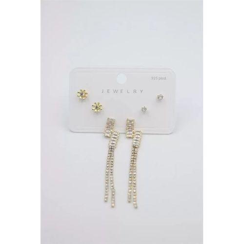 Çoklu Set Küpe - Altın