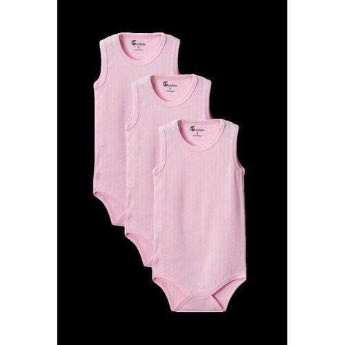 Pembe Askılı Body Zıbın 7-12 YAŞ Çocuklar İçin (3 ADET) Alttan Çıtçıtlı Özel Gereksinimli-D