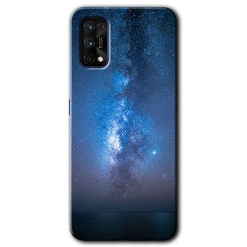 MRCİLETİSİM Realme 7 Pro Kılıf Baskılı Kapak - Samanyolu + 5D Tam Kaplayan Cam