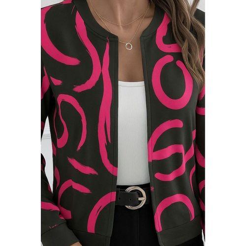 Kadın Uzun Kollu önden Fermuarlı Kısa şardonlu Dalgıç Ceket