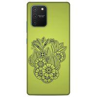 Lopard Samsung Galaxy S10 Lite Uyumlu Kılıf Tattoo's (40) Fit Silikon Kılıf Çiçek Dövmesi