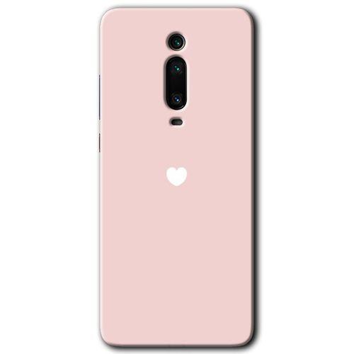 Xiaomi Mi 9T Kılıf Baskılı Kapak - Sade Kalp +Tam Kaplayan Mat Seramik