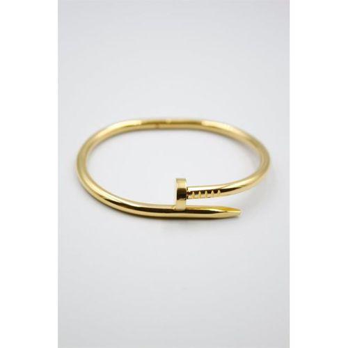 Taşsız Çivi Çelik Bilezik - Altın