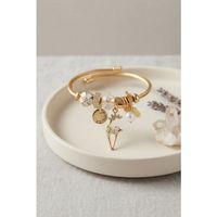 Geyik Model Gold Renk Beyaz Charmlı Bileklik