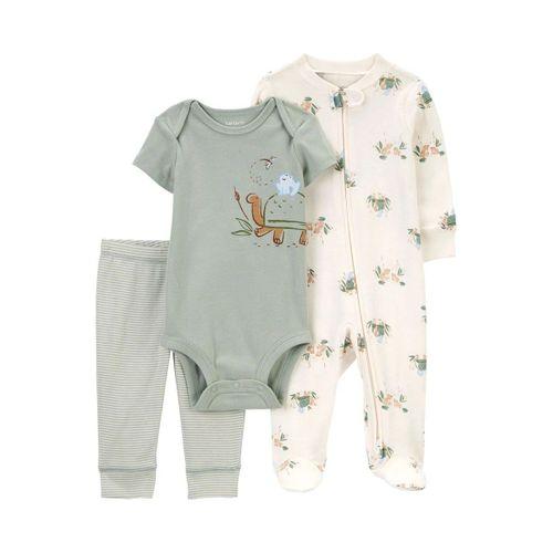Carter's Erkek Bebek Tulum Body Pantolon Set 3'lü Paket 1R038110 Renkli
