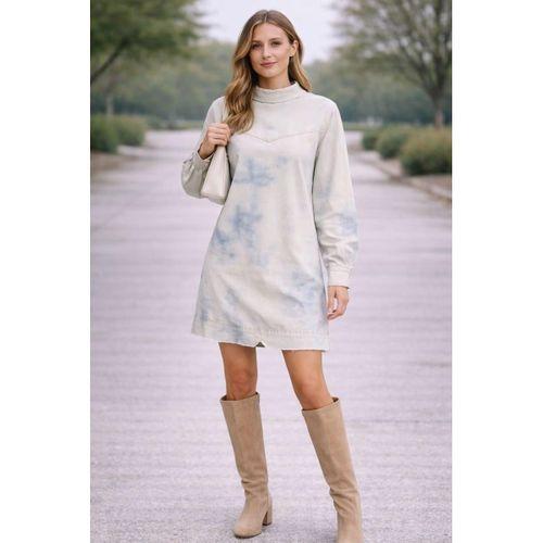 ÖZEL KOLEKSİYON OVERSİZE DENİM ELBİSE (5020)