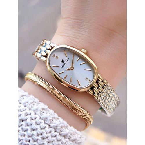 Daniel Klein Oval Kasa Vintage Özel Seri 2 Yıl Garantili 3 Atm Kadın Kol Saati+Bileklik BD.14130.3