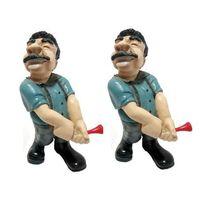 Golf Oynayan Adam Set , El Yapımı Biblo,Dekoratif Figür,Hediyelik Eşya 18Cm