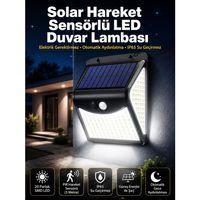 Güneş Enerjili Sensörlü Duvar Lambası Bahçe Lamba Suya Dayanıklı Bahçe Aydınlatma