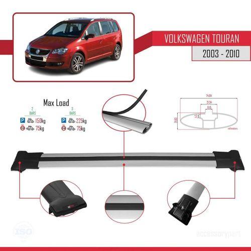 Volkswagen Touran 2003-2010 Arası ile uyumlu FLY Model Ara Atkı Tavan Barı GRİ