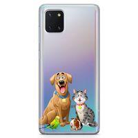 Samsung Galaxy A81 Kılıf Gülen Patiler Arka Kapak Koruma Desenli Full Koruyucu