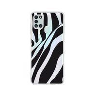 Samsung A21S Zebra Desenli Premium Şeffaf Silikon Kılıf