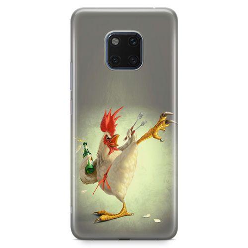 Huawei Mate 20 Pro Kılıf Çılgın Tavuk Arka Kapak Koruma Desenli Full Koruyucu
