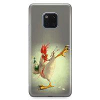 Huawei Mate 20 Pro Kılıf Çılgın Tavuk Arka Kapak Koruma Desenli Full Koruyucu