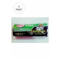 J-500 Jumbo Boy Çöp Torbası 80 x 110 cm 10 Lu Rulo x 5 Paket = 50 Adet (Siyah)