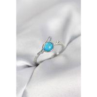 Gümüş Renk Zirkon Taşlı Satürn Model Kadın Yüzük