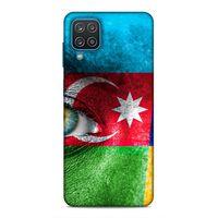 Samsung Galaxy A12 Uyumlu Kılıf Azarbaijan (42) Rugged Armor Kılıf Göz Bayrak