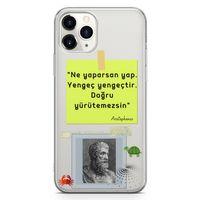 Apple iPhone 11 Pro Max Kılıf Caps Aristophanes Arka Kapak Koruma Desenli Full Koruyucu