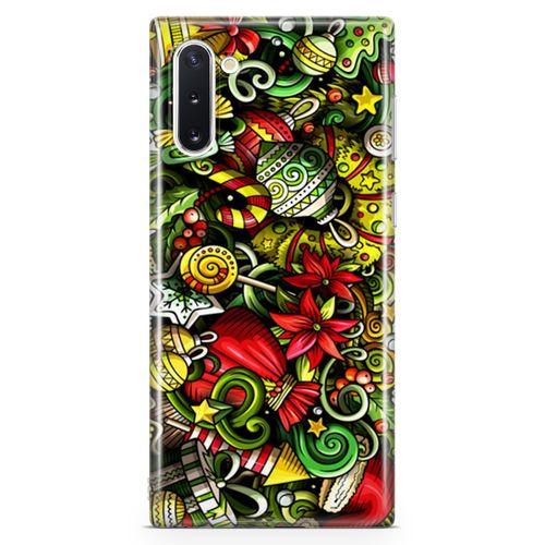 Samsung Galaxy Note 10 Kılıf Ev Süsleri Doodle Arka Kapak Koruma Desenli Full Koruyucu
