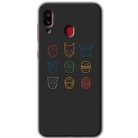 Samsung Galaxy A30 Kılıf Baskılı Kapak - Avengers Minimalism + 5D Tam Kaplayan Cam