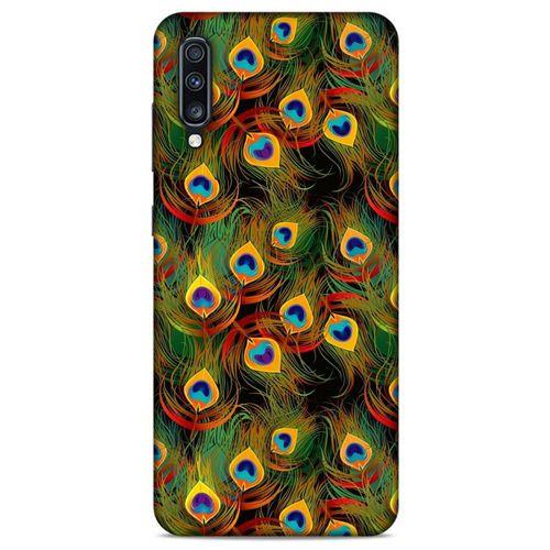 Samsung Galaxy A70 Kılıf Desenli Özel Seri Tüyler (12) Koruyucu Silikon