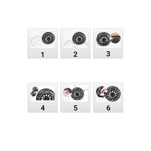 Oto Lastik Kar Zinciri 155/80/r15 X Tipi Binek Suv Takmatik Kolay Montaj